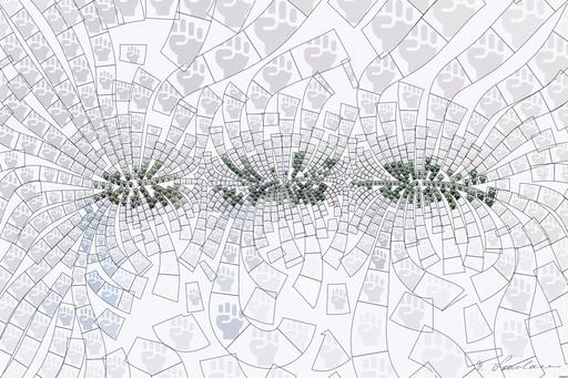 Drawn by bot HzYuoAotBp6tFPDY8sjjnd; art-flowy; Three succulents in white pots on a white background, showcasing minimalist decor. AI art