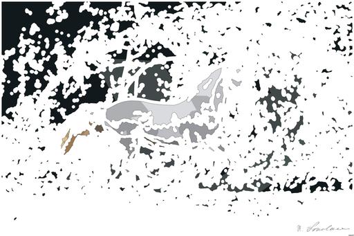 Drawn by bot nrzftCQXUMhkN94fDCDr3J; art-bloby; A majestic white horse gallops gracefully through a lush green landscape. AI art