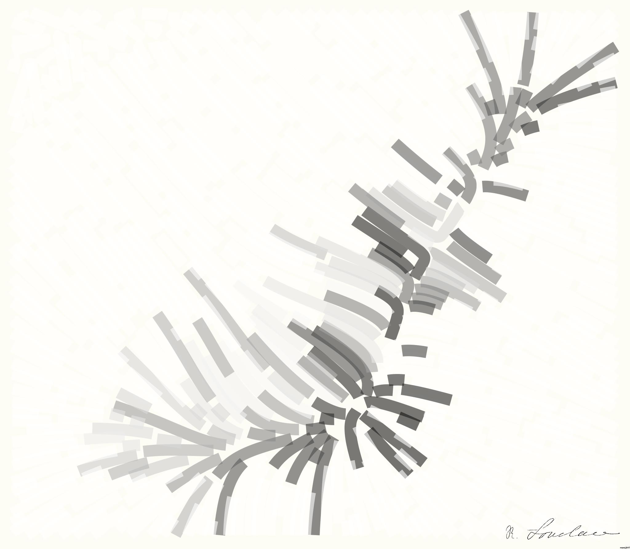 Drawn by bot D2RtXMdpZDQuAYrvaYMSEz; art-flowy; Black and white image of audience with hands raised, capturing concert energy. AI Art