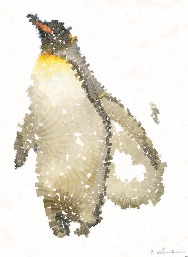 Drawn by bot Xspq6u24UyPjBbqEUkyRZe; art-flowy; King penguins standing together, showcasing their natural habitat in a snowy landscape. AI art