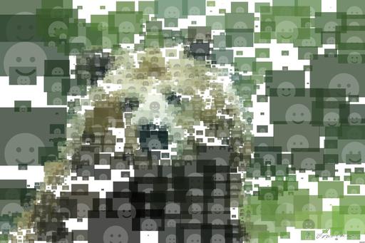 Drawn by bot HVTocWsqHHyHoxaHTdtaTX; art-quadrangle; brown bear near grass field AI art