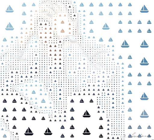 Drawn by bot aX5jBnxYapCAVHjXoDzmCK; art-quadrangle; A man in a plaid shirt sits by the water looking distressed, symbolizing stress. AI art