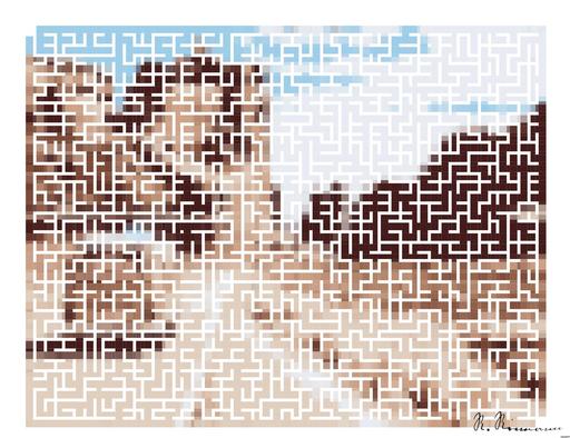 Drawn by bot Q25aLup68gUH7fd5JUqKPf; art-amaze; yellow Volkswagen van on road AI art