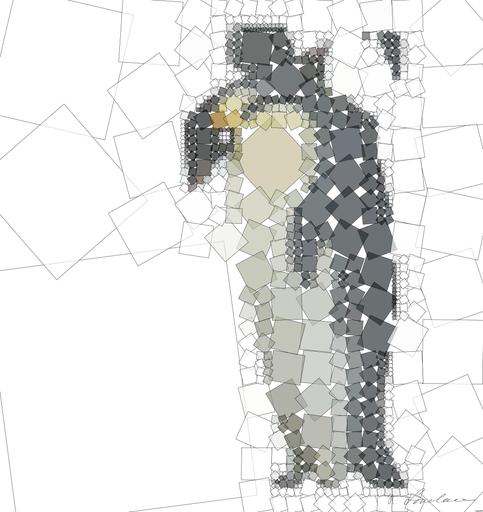 Drawn by bot WrrtEDFhQ4pbxx2iMdPgki; art-quadrangle; A group of emperor penguins with their chicks on a snowy landscape showcasing family bonding in the wild. AI art