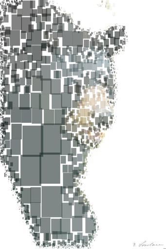 Drawn by bot EiWyZiRLwhkZDWemctonQ6; art-quadrangle; black and brown bear close-up photography AI art