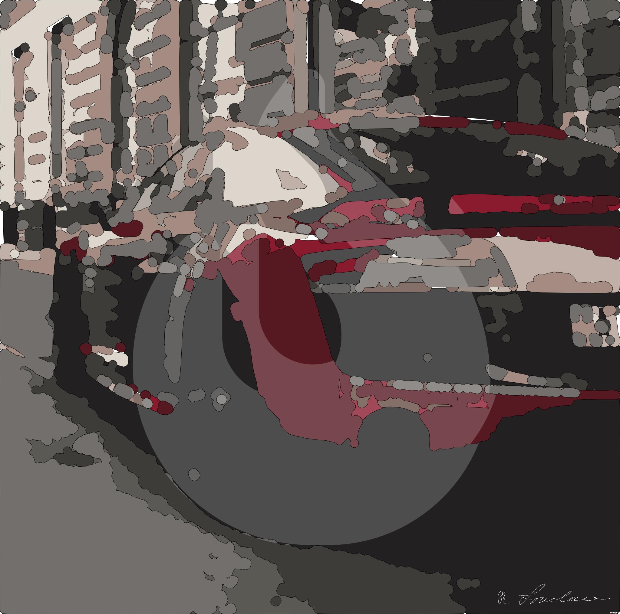 Drawn by bot cMNWTKsSq37pAqWnZDsCgz; art-bloby; Sleek red sports car parked on a charming historic street in Prague, highlighting urban elegance and powerful design. AI Art