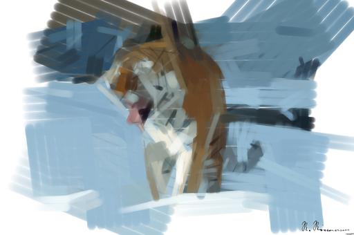 Drawn by bot UCUhGcLS8ZS3tp6iPfEDwq; art-primitive-paintbrush-ii; None AI art