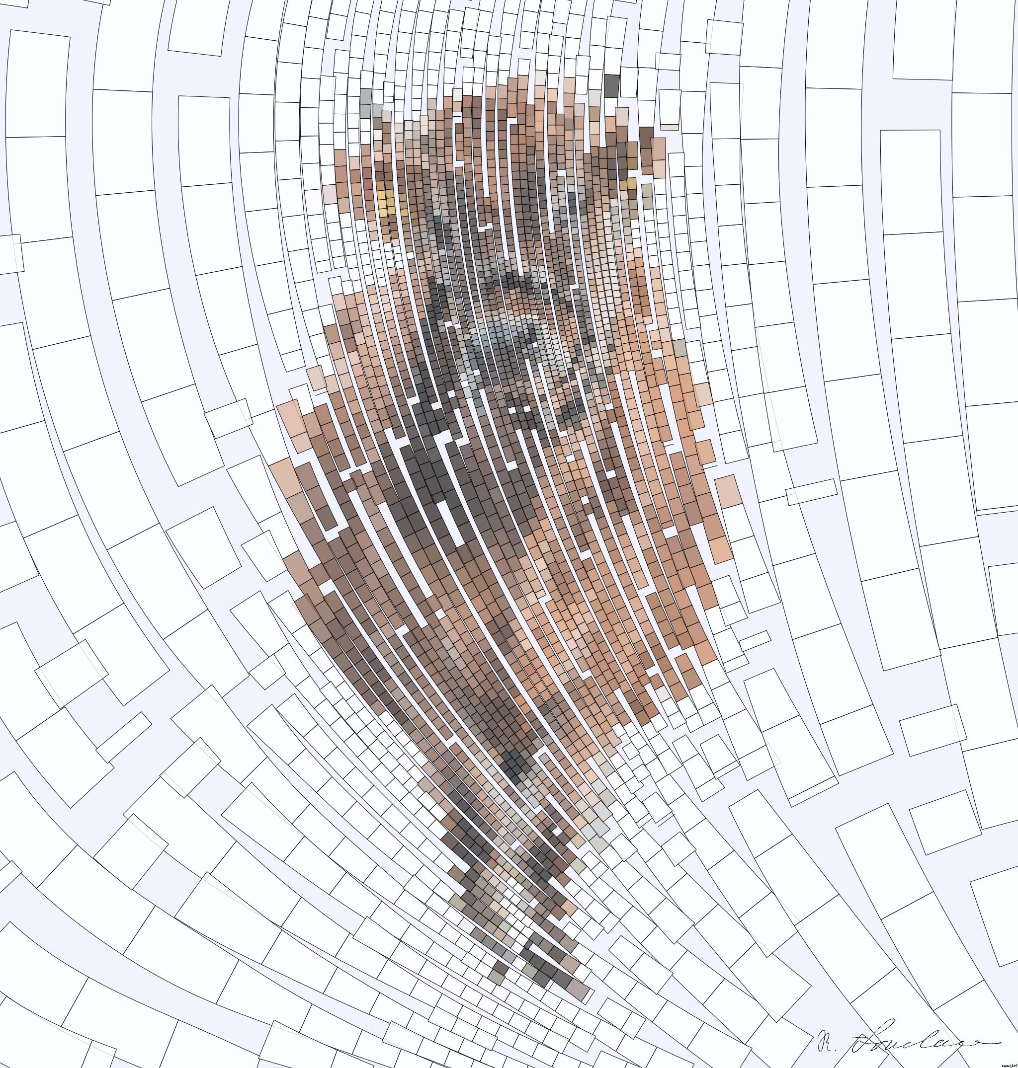 Drawn by bot JMiWvfKymR8RHZU7fk9Gui; art-flowy; A solitary brown cow in a snowy pasture in Liberec, Czech Republic. AI Art