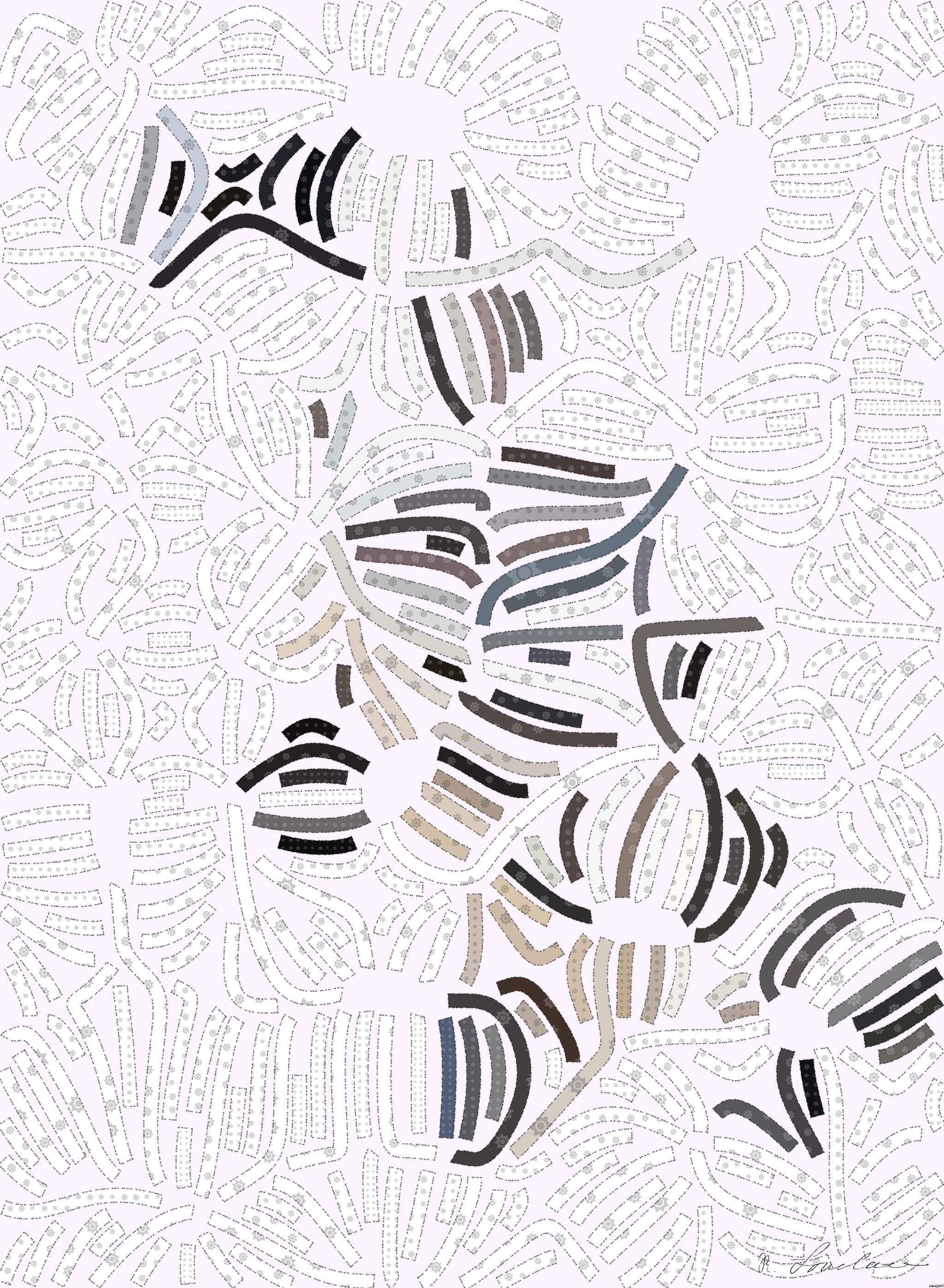 Drawn by bot chSe4wbverWGvu8yU5Dp2p; art-flowy; A solitary African penguin strolls along a sandy beach, showcasing its distinctive black and white feathers. AI Art