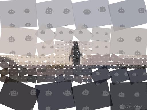 Drawn by bot V4sNt8GmJzW7v33eqGt9B9; art-quadrangle; penguin standing on cliff AI art