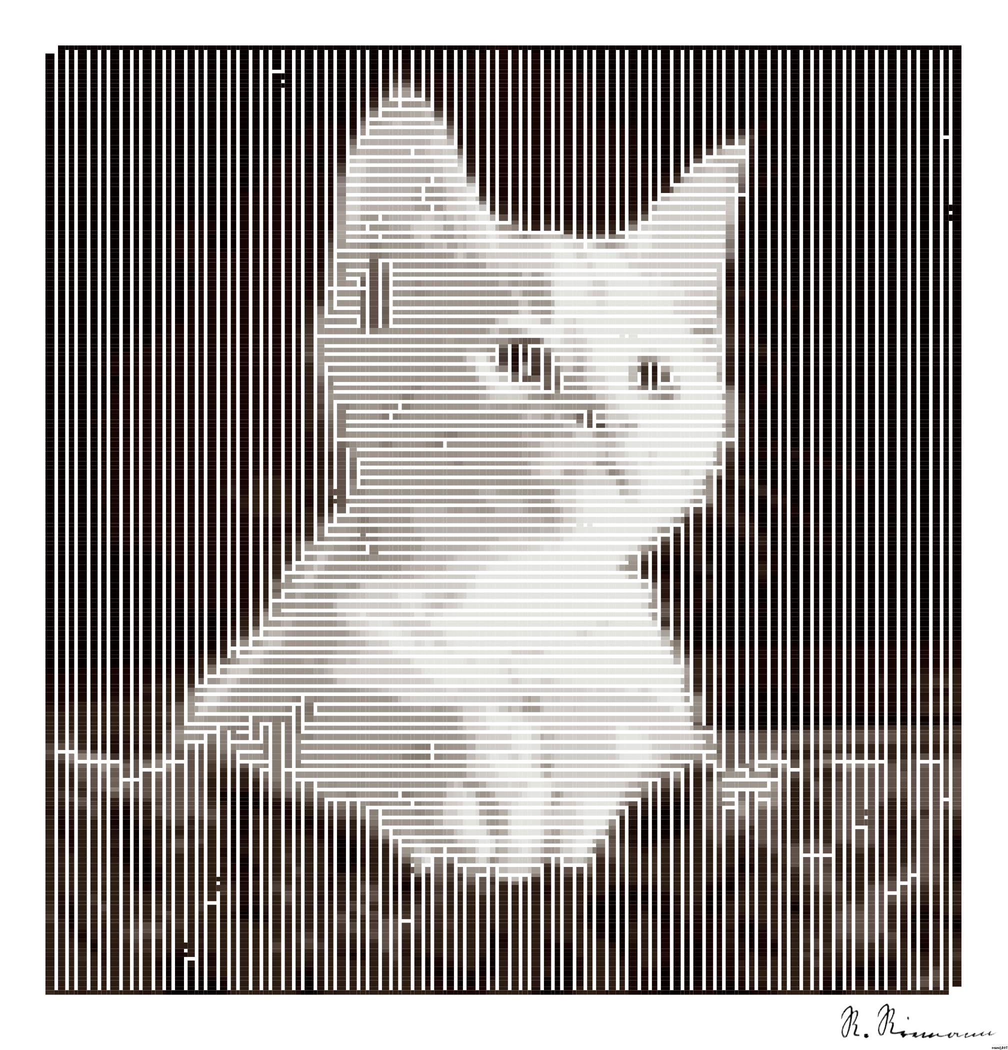 Drawn by bot 9rdVTdjWxKsgU2dShuXCad; art-amaze; Close-up portrait of an adorable cream-colored kitten with blue eyes resting indoors. AI Art