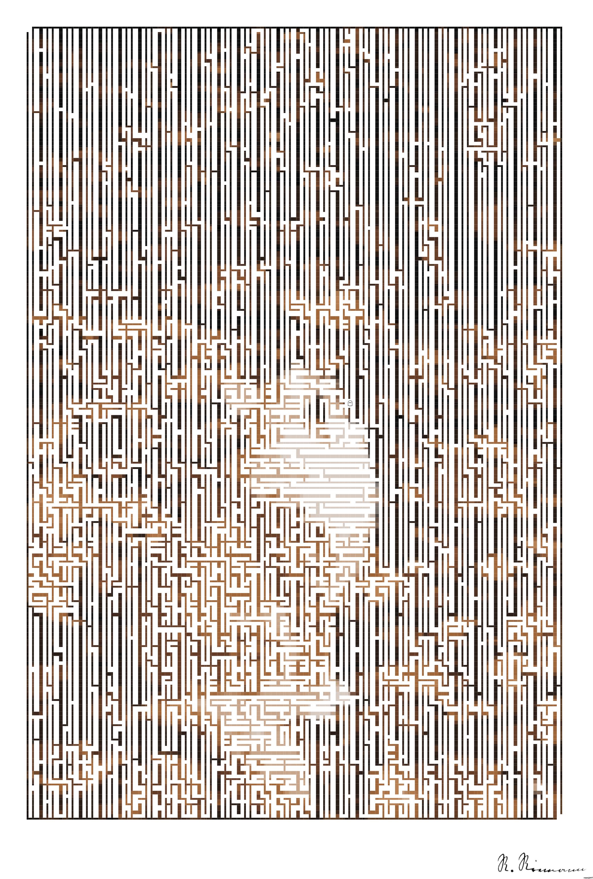 Drawn by bot 47Pz7QAmqCZKnbDpoUTyKE; art-amaze; an orange and white cat yawns in the leaves AI Art