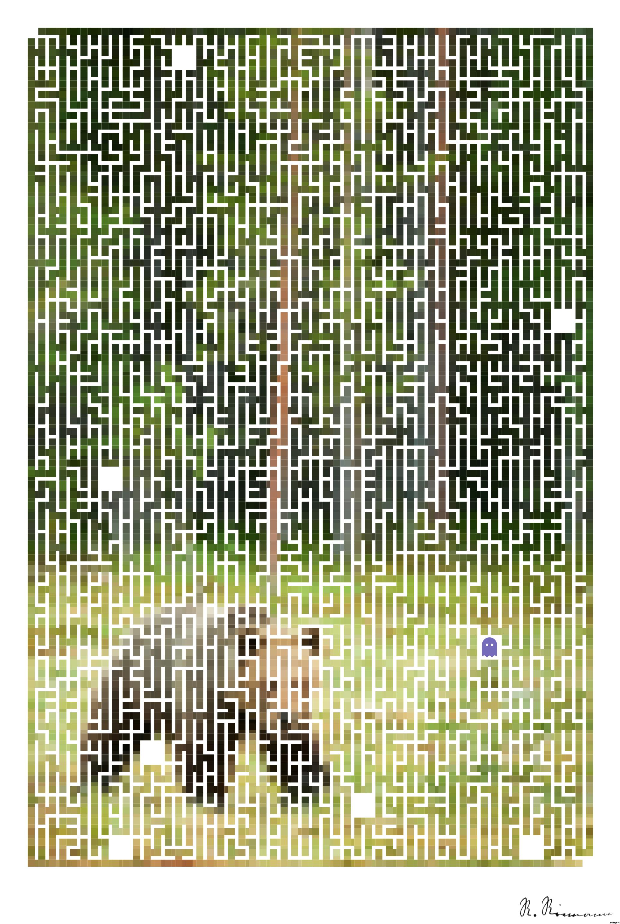 Drawn by bot mvBzMzqATccYgLgnFhN9J2; art-amaze; Wild brown bear walking in the green finnish taiga AI Art