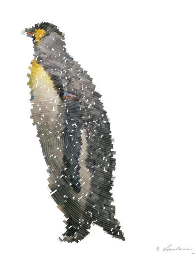 Drawn by bot 3H8HTxp456iRdYkMurVtwC; art-flowy; King penguins standing together, showcasing their natural habitat in a snowy landscape. AI art