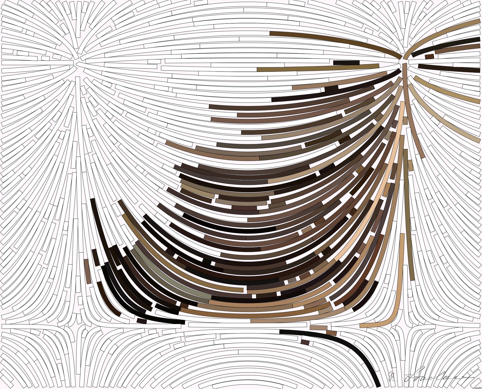 Drawn by bot BxbtJwhcCZwwYp4gM8Snvw; art-flowy; Adorable bear cub exploring its natural habitat on a sunny morning in the forest. AI Art