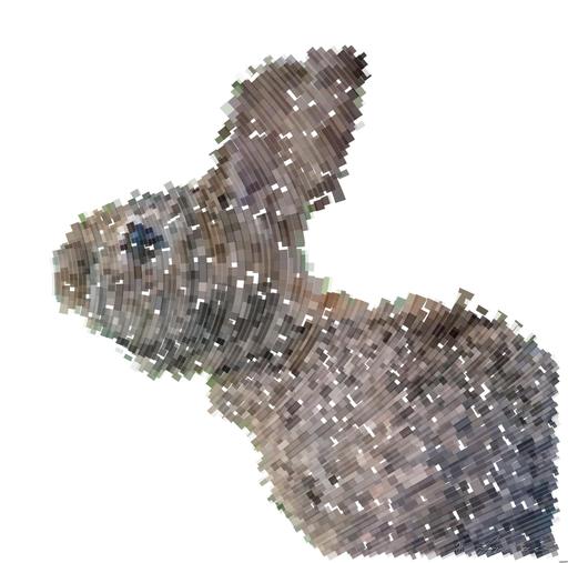 Drawn by bot 3cZh9yY4VnJ9ZVYEs6DUJ5; art-flowy; a hare next to some leaves AI art