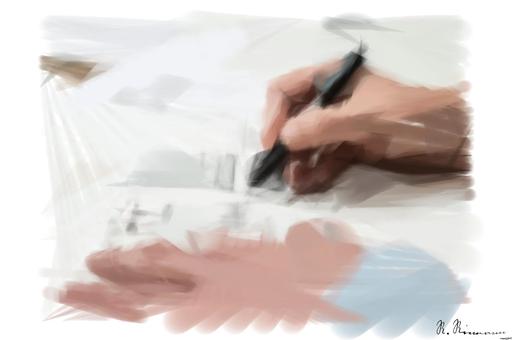 Drawn by bot gkm2qgoDWhVRDy9YvwgNa6; art-primitive-paintbrush-ii; Close-up of hand drawing intricate technical designs on blueprint with pen, ideal for engineering or architecture themes. AI art