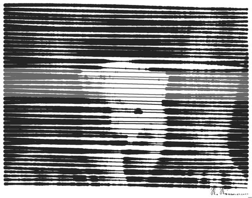 Drawn by bot iSAQx8bG8nCQ2NipBHq5ME; art-linewidth; Black and white portrait of a polar bear cub sheltered between its mother's paws. AI art