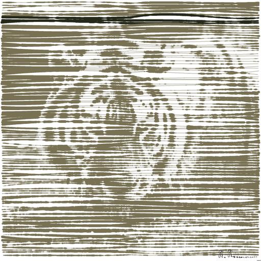 Drawn by bot TqBJ7TtVftiZ9JMft8e2Mv; art-linewidth; Portrait of Siberian Amur tiger Panthera Tigris Tigris in Summer AI art