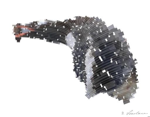 Drawn by bot TAKMcFN6NSqxqQQivFumpR; art-flowy; a couple of penguins standing on top of a pile of rocks AI art