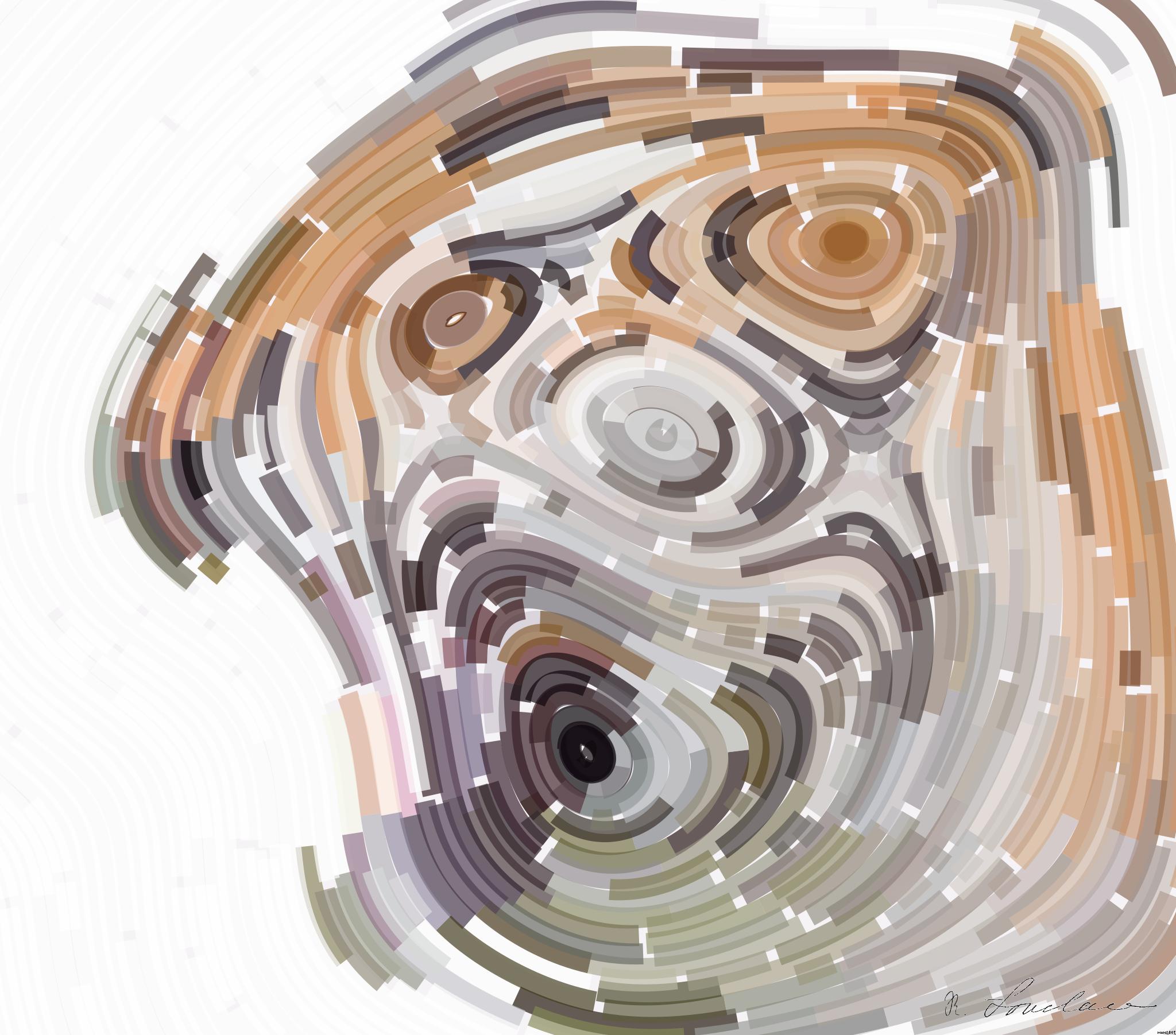 Drawn by bot VxcMzxjxBti7X5E4gywhkD; art-flowy; closeup photography of tiger AI Art