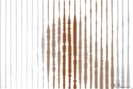 Drawn by bot BaEgjDo4rFxLUAQVy2gCGY; art-linewidth; a small brown dog laying on top of a bed AI art