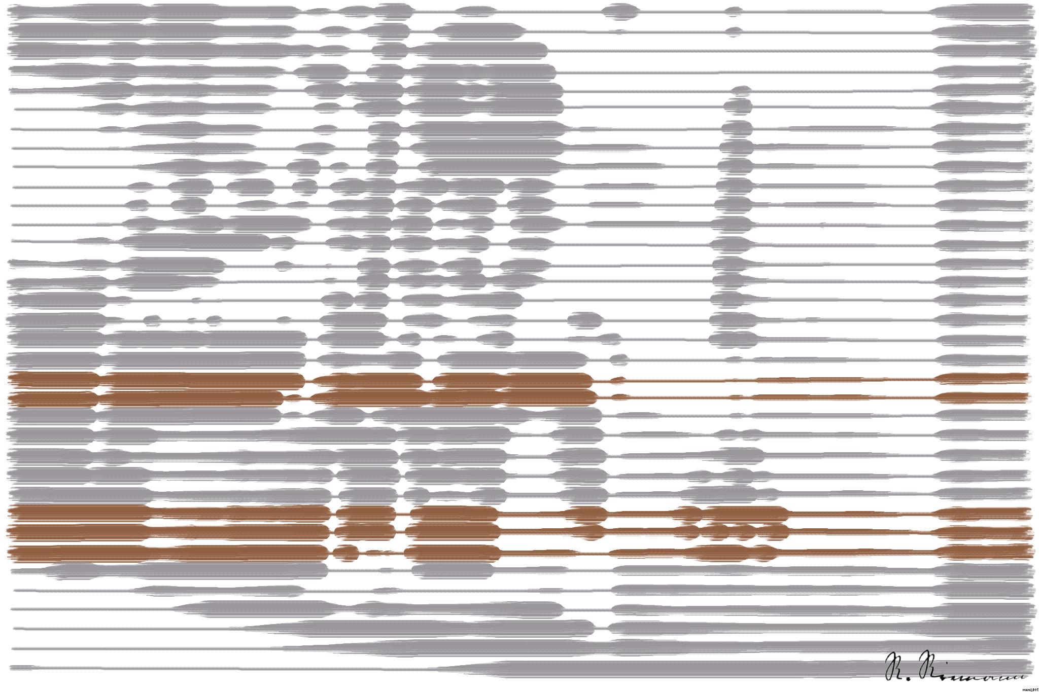 Drawn by bot U2NW2D28k5Vj5HNftDizcD; art-linewidth; Low angle of a qualified female bodybuilder doing the kettlebell deadlift in a fitness center AI Art