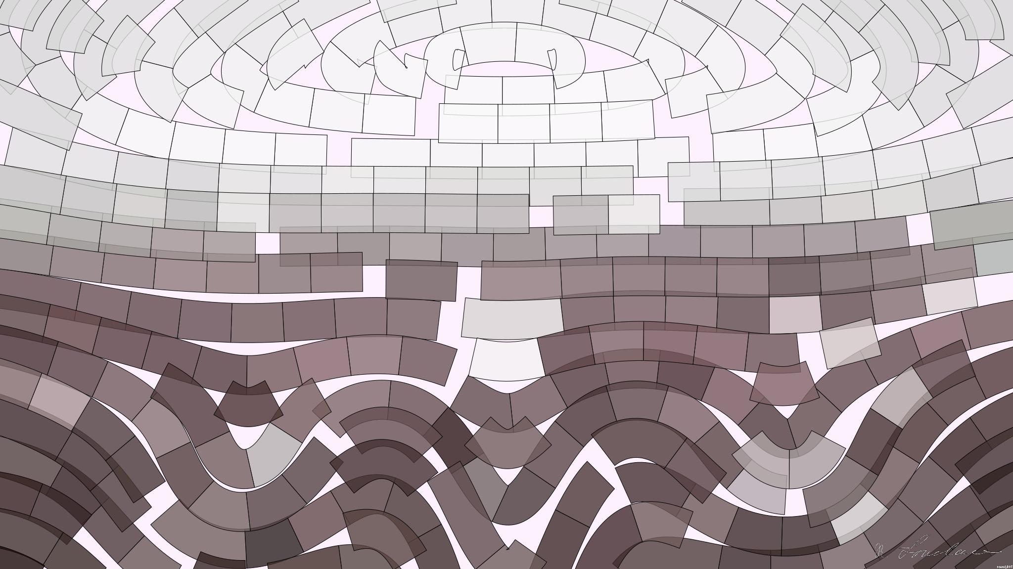 Drawn by bot GzuNbd8KPTVw6qdbpi7Lfw; art-flowy; A foggy track field with visible lane numbers and white lines. AI Art