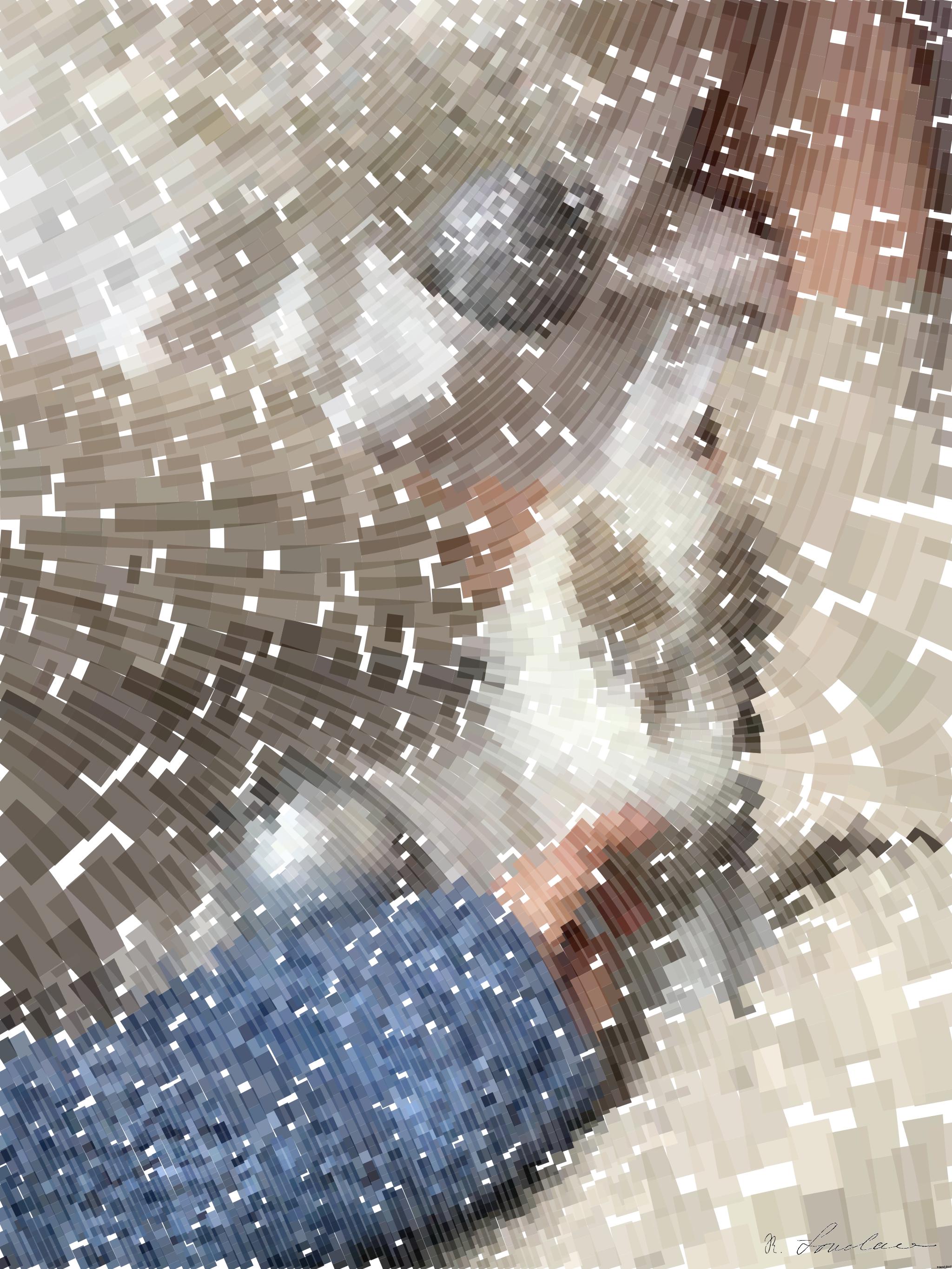 Drawn by bot jkunu7tiM3JReHetLqirzA; art-flowy; Top view of unrecognizable female in sweater sitting with cute rabbit during holiday on crumpled textile with Christmas baubles and tinsel AI Art