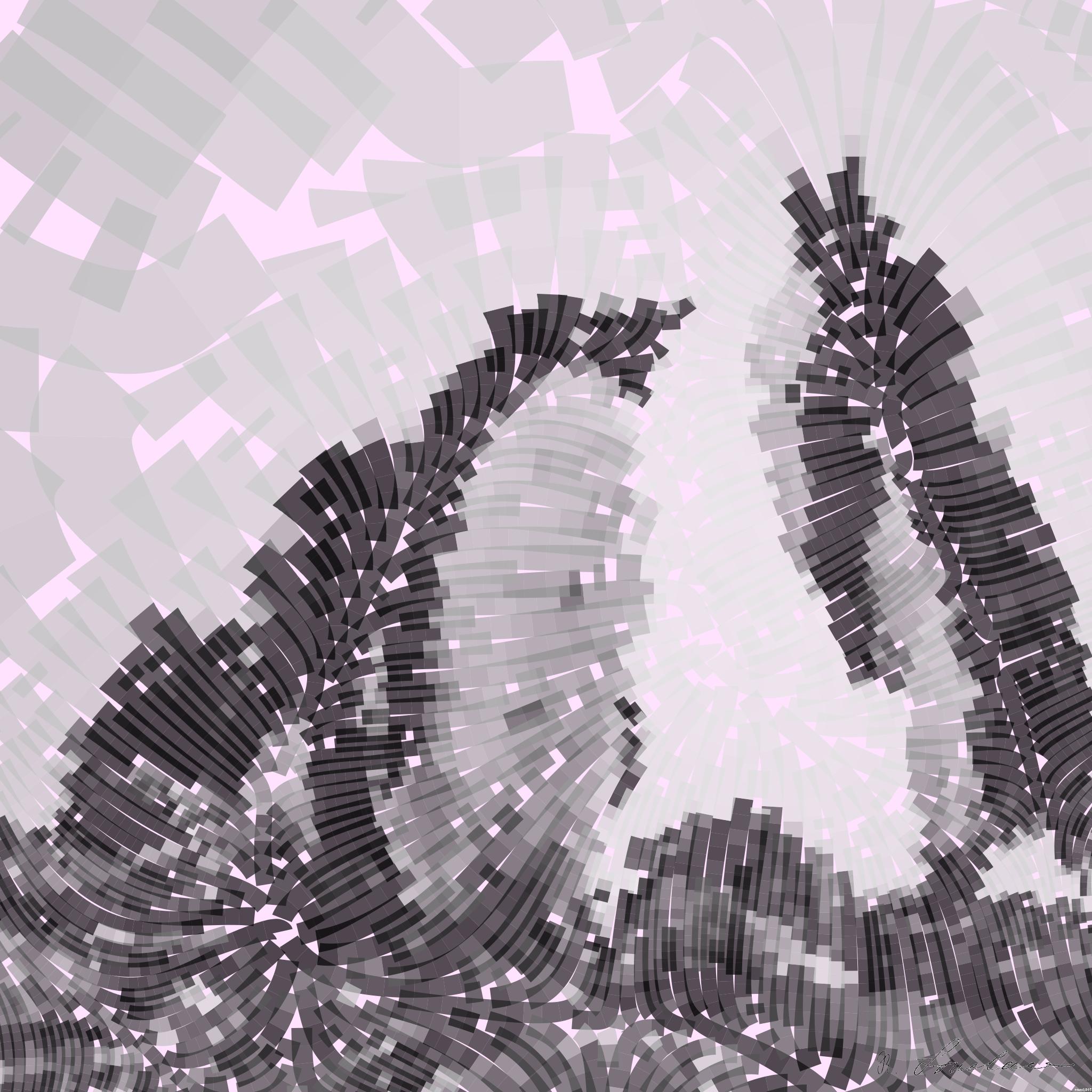 Drawn by bot 3Mrjvu8E7FuCJeUYoWSSyX; art-flowy; black and white penguins on rock AI Art