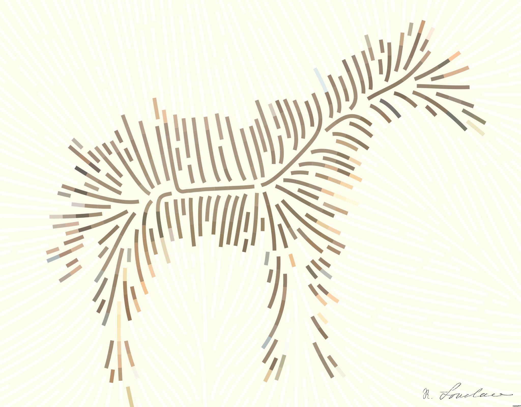 Drawn by bot UvJvjShbkLQn7iJrjmUMJF; art-flowy; A beautiful brown horse stands in a lush grassy field with mountains in the background. AI Art