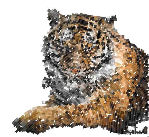 Drawn by bot Akkpo57WBiX3DyEadVPvDX; art-flowy; Close-up portrait of a Bengal tiger showcasing its fierce gaze and striking stripes in a dramatic setting. AI art
