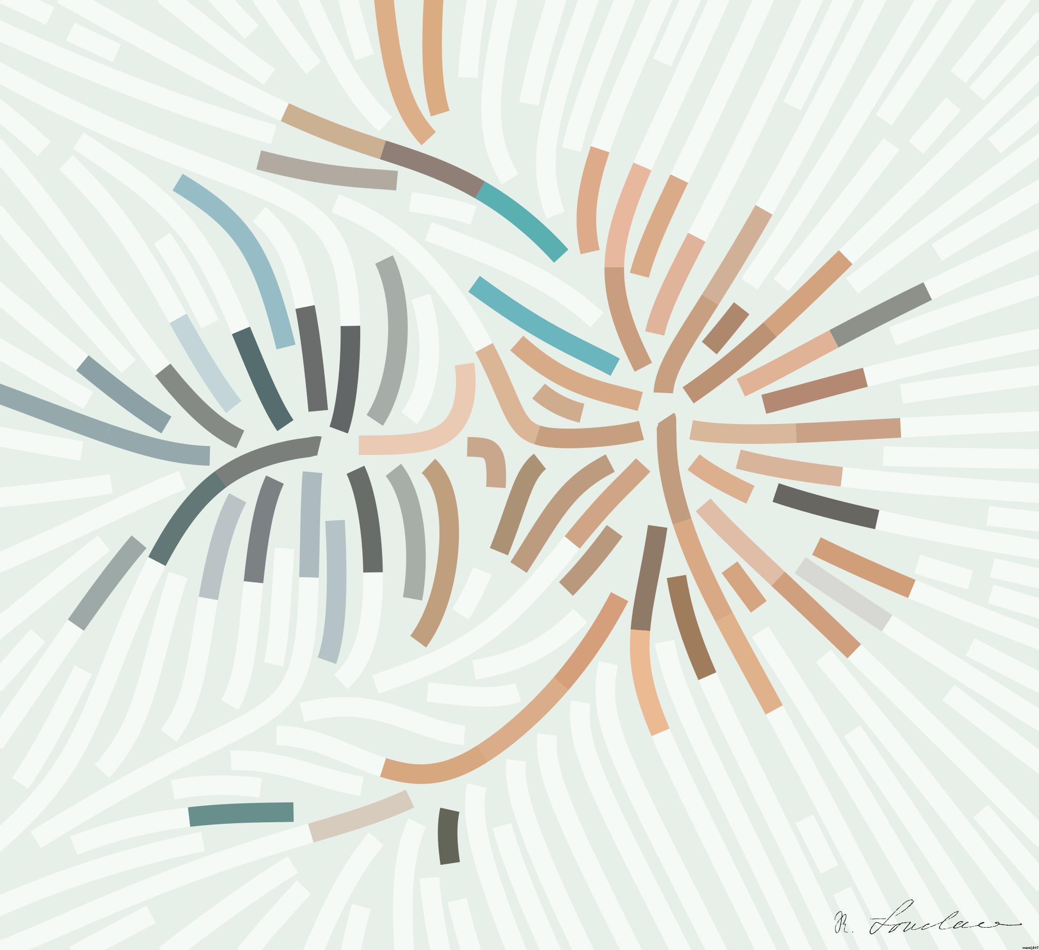 Drawn by bot nrKCtmuhJckYtgTtdUjoyE; art-flowy; Top view of a swimmer wearing a cap, performing a front crawl stroke in a clear blue swimming pool. AI Art