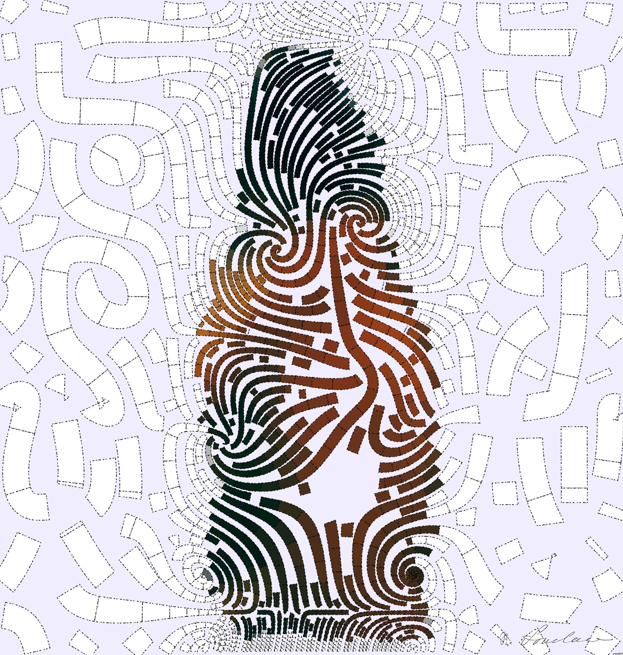 Drawn by bot DvCEM4VoTRJqddP6KFFNKT; art-flowy; a blurry photo of people walking down a street at night AI Art