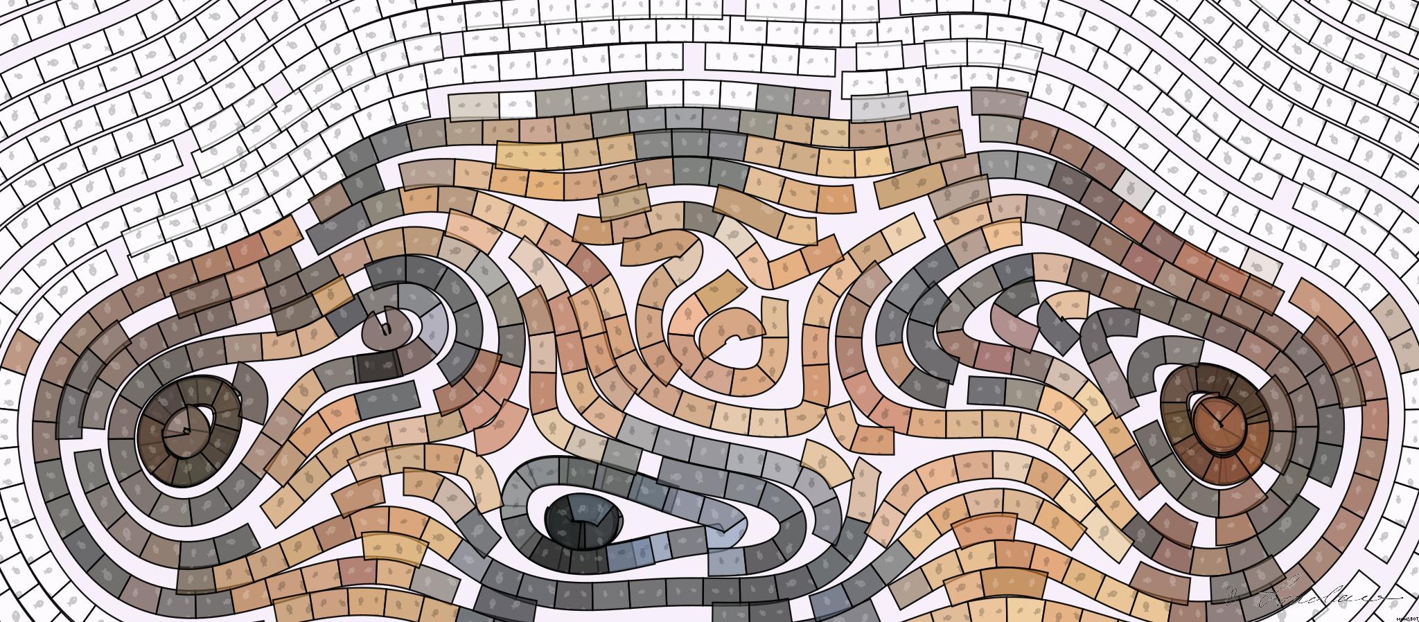 Drawn by bot GvvnkFKRCCzVe8sqCUXrUb; art-flowy; Adorable close-up of a brown dog's face with a curious expression and focus on its eyes and nose. AI Art