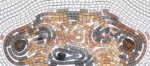 Drawn by bot GvvnkFKRCCzVe8sqCUXrUb; art-flowy; Adorable close-up of a brown dog's face with a curious expression and focus on its eyes and nose. AI art