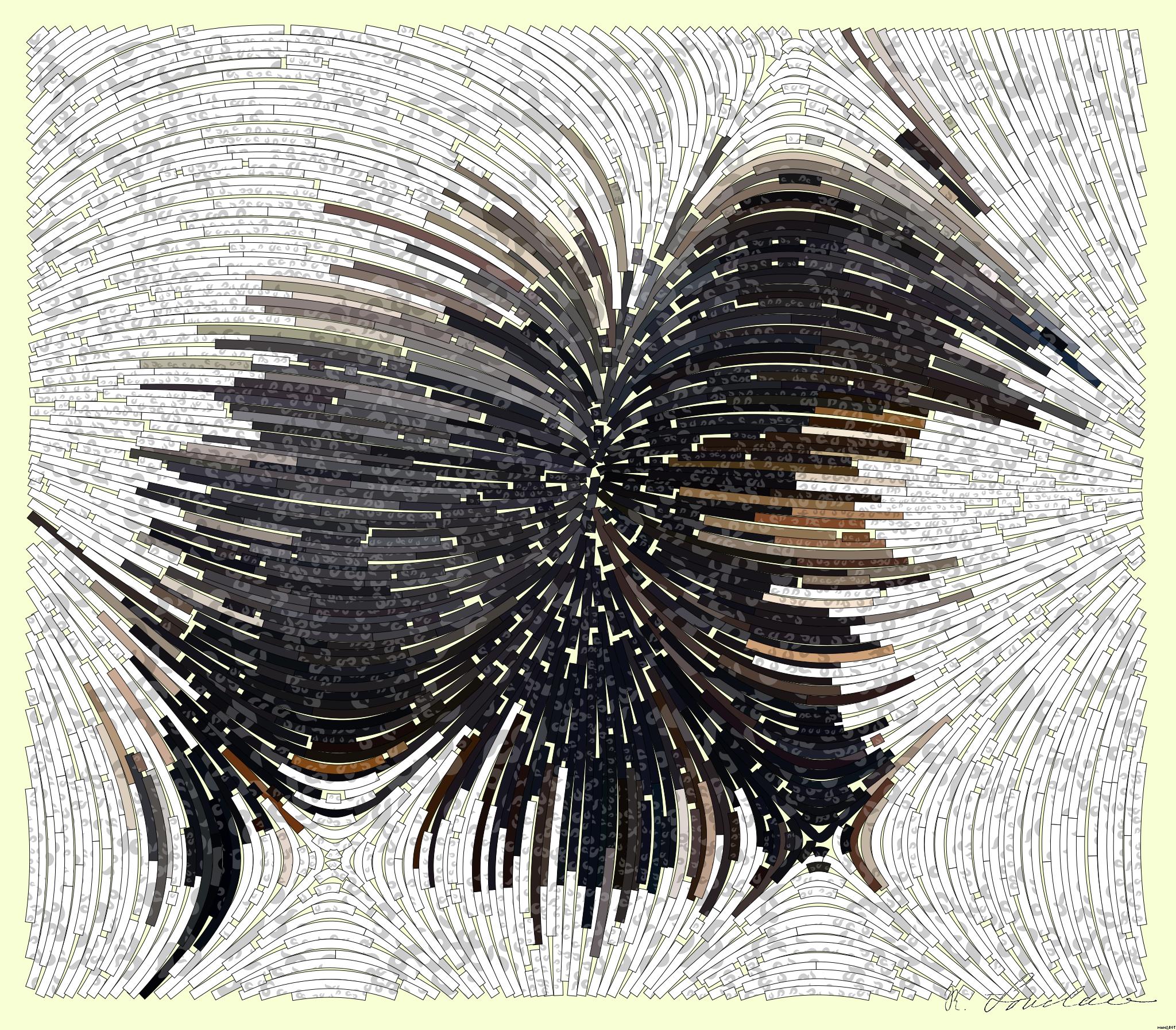 Drawn by bot 8Mm4qjebcrtNfAa2oDJvYx; art-flowy; brown bear walking near trees AI Art