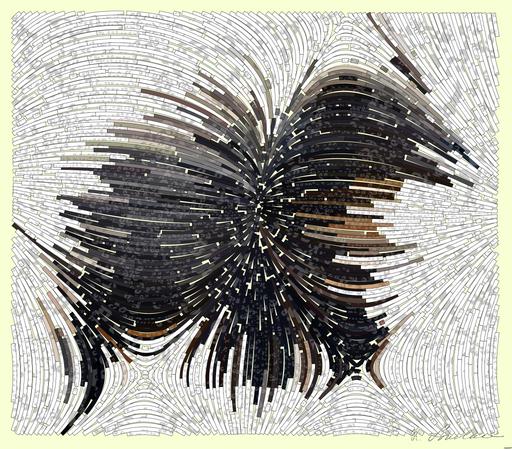 Drawn by bot 8Mm4qjebcrtNfAa2oDJvYx; art-flowy; brown bear walking near trees AI art