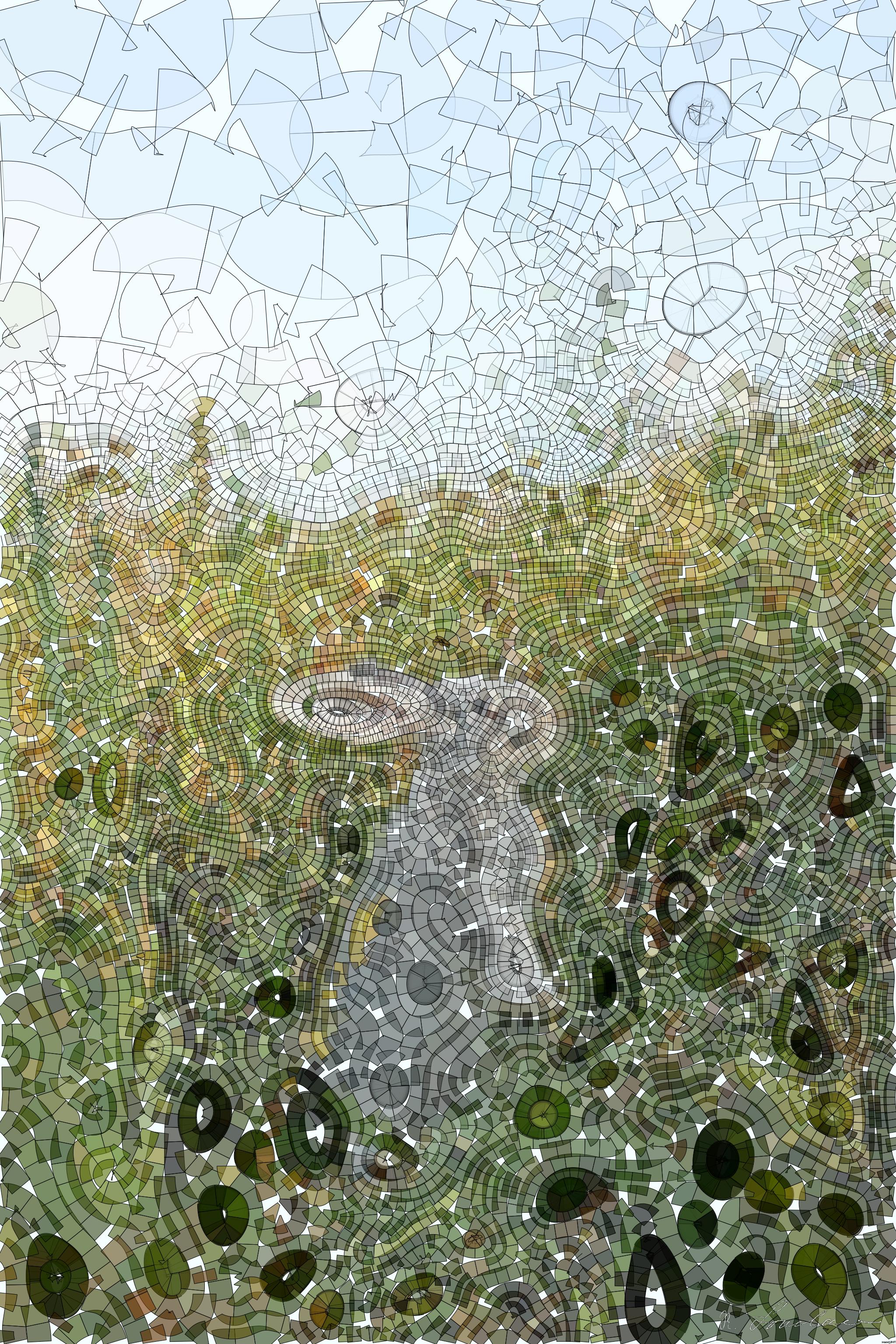 Drawn by bot XKCFnNsdmy5RNvGDqMnqGz; art-flowy; a rabbit sitting in the middle of tall grass AI Art