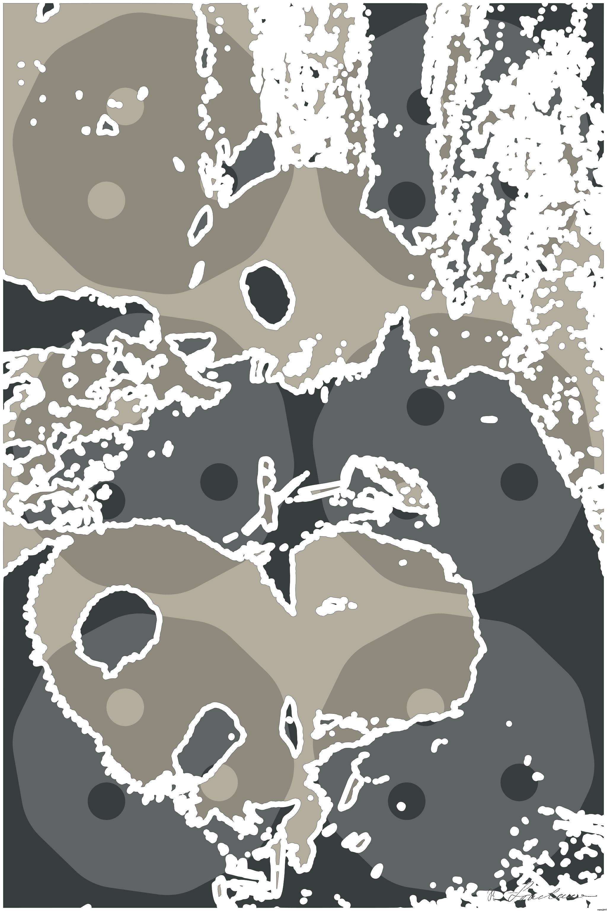 Drawn by bot hW7gbtkGxRmDG5jeUi74AY; art-bloby; a couple of panda bears sitting next to each other AI Art