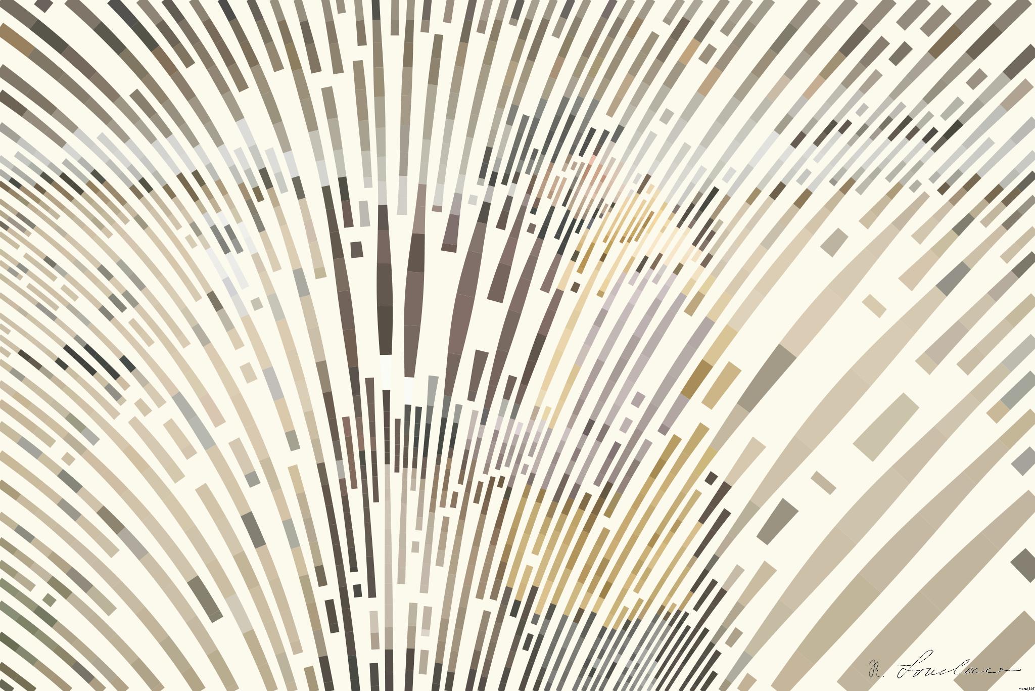 Drawn by bot QCtbXPLikpyELoGT29Ttzf; art-flowy; Delivery person wearing mask and gloves, holding a paper bag by a brick wall and gate. AI Art