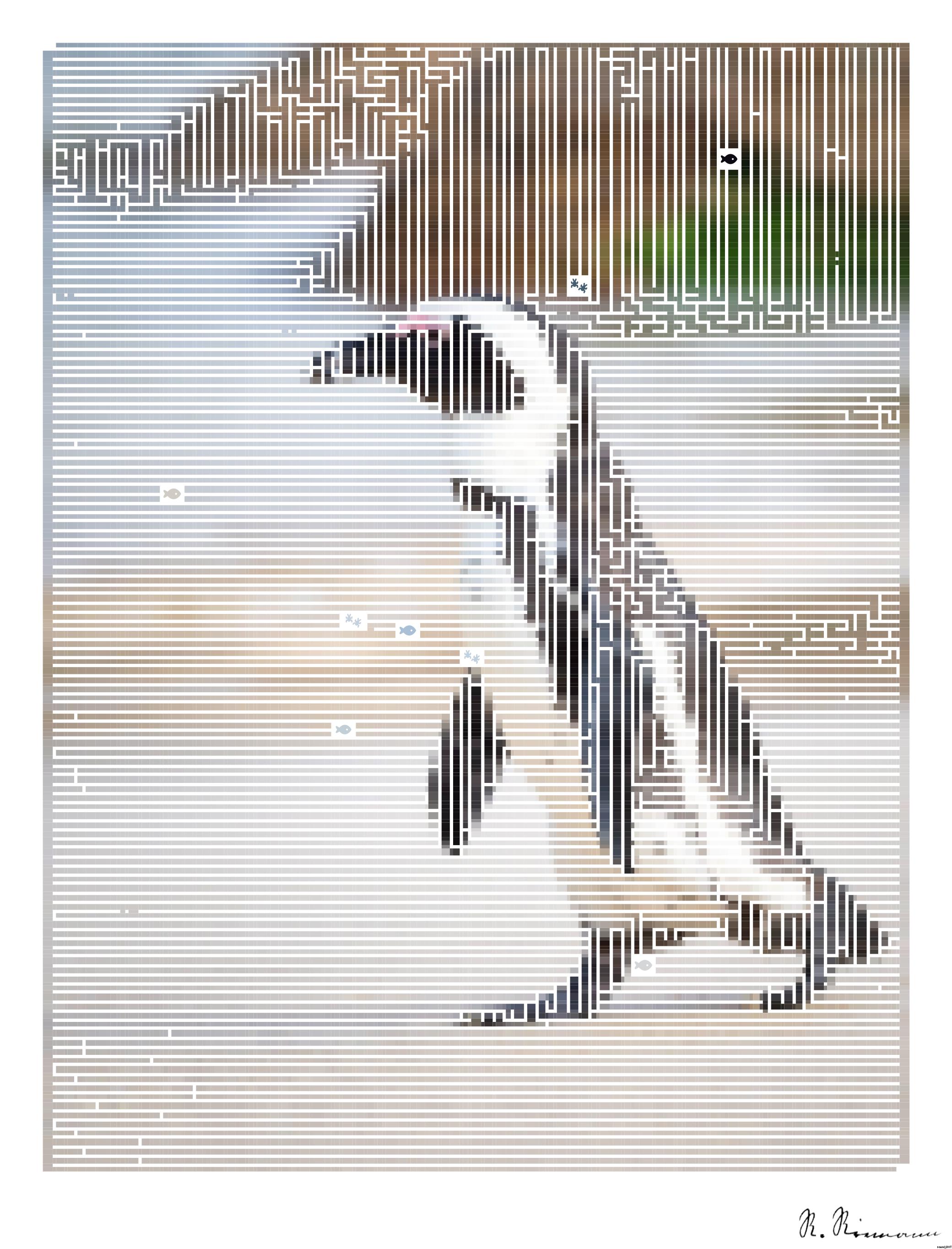 Drawn by bot Zt5zKxecw9e3XfAd5UTF5F; art-amaze; A solitary African penguin strolls along a sandy beach, showcasing its distinctive black and white feathers. AI Art