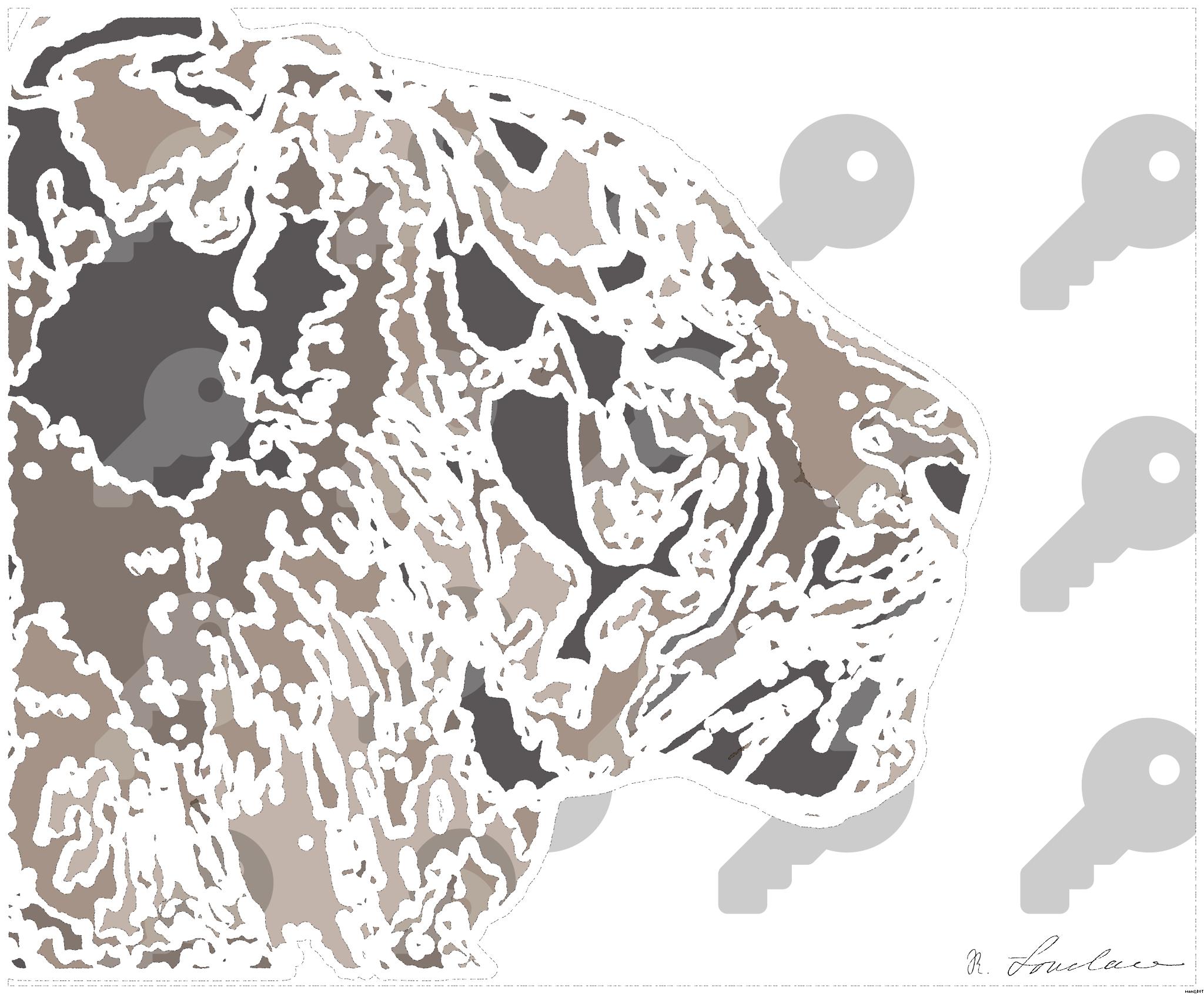 Drawn by bot 7qjo6EMpWYmqrL4bCjikVk; art-bloby; brown tiger close-up photo AI Art