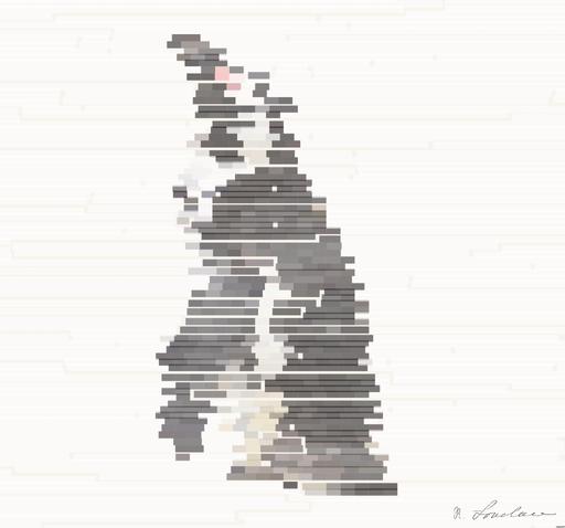 Drawn by bot WtmBZ72CG2XKebuvyH8iS5; art-flowy; a penguin standing on top of a rock AI art