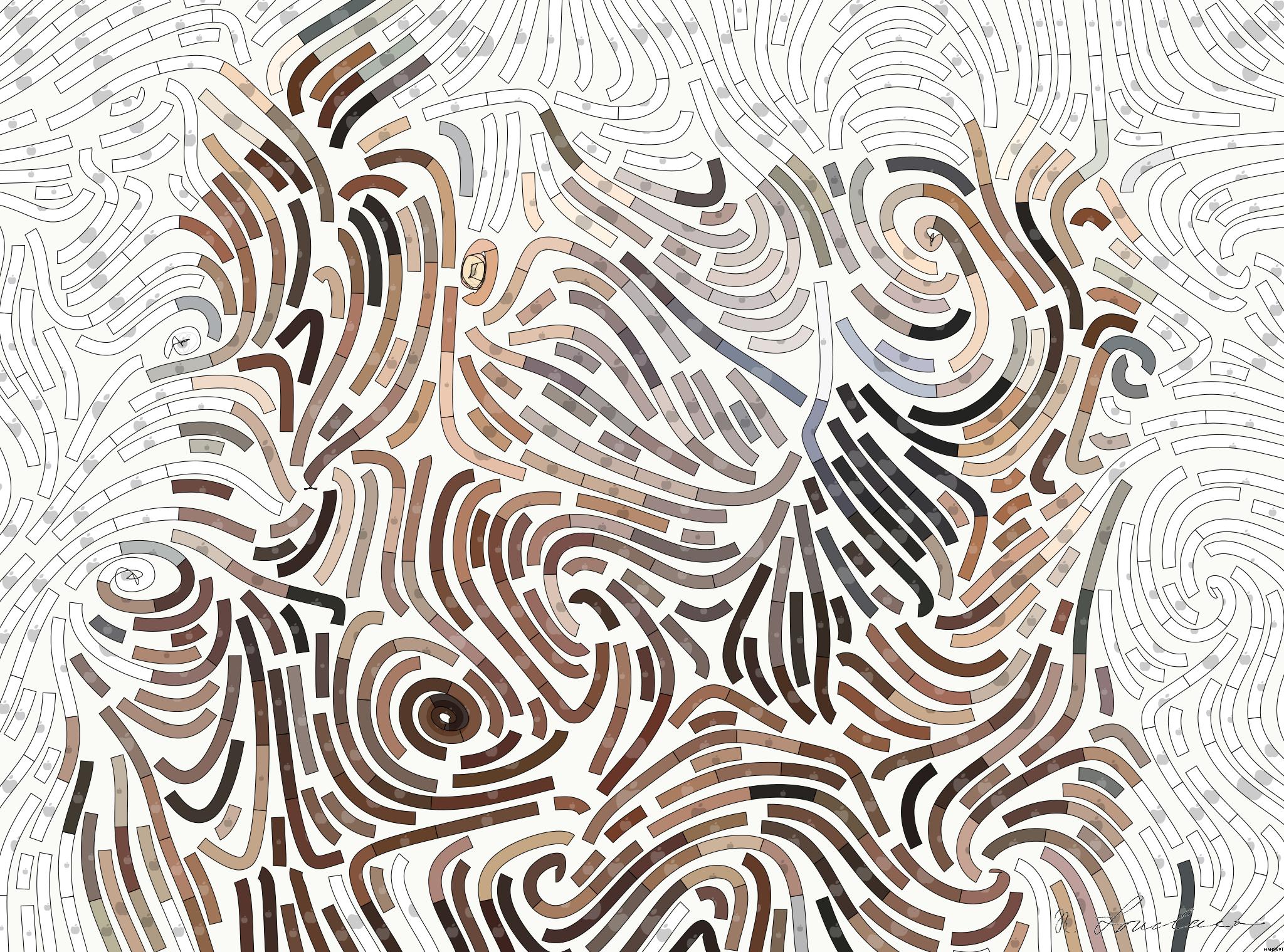 Drawn by bot U3BfzVYCUUrhngnFKtw6Eu; art-flowy; Detailed close-up of a brown bear's face, showcasing its expressive eyes and fur texture. AI Art