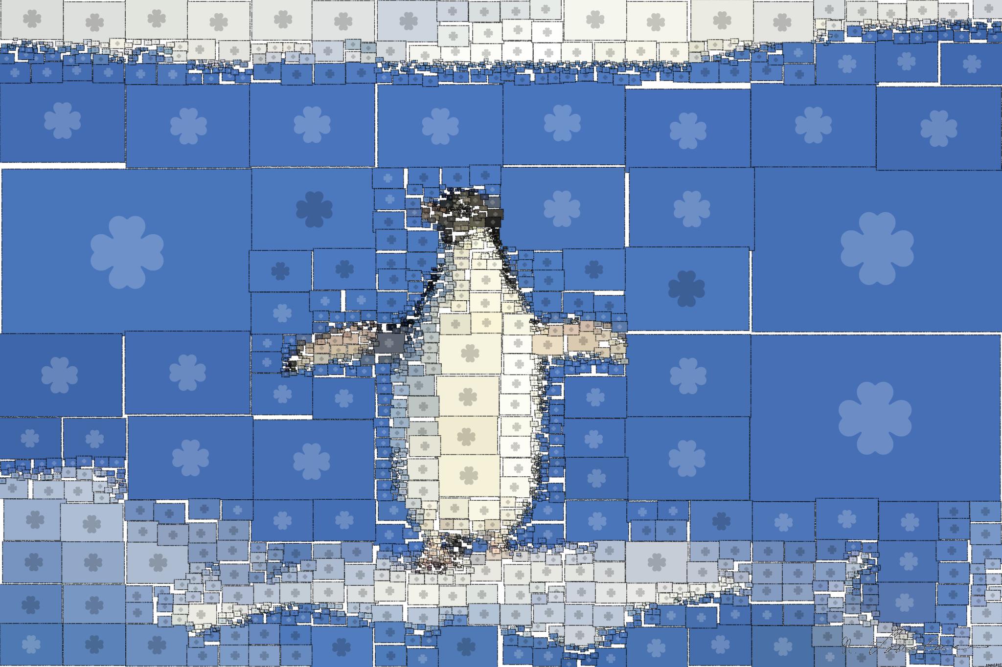 Drawn by bot Gyjow2d8M3cTNtmmPDrxyq; art-quadrangle; Adélie penguin standing on ice in Antarctica, showcasing its natural winter habitat. AI Art