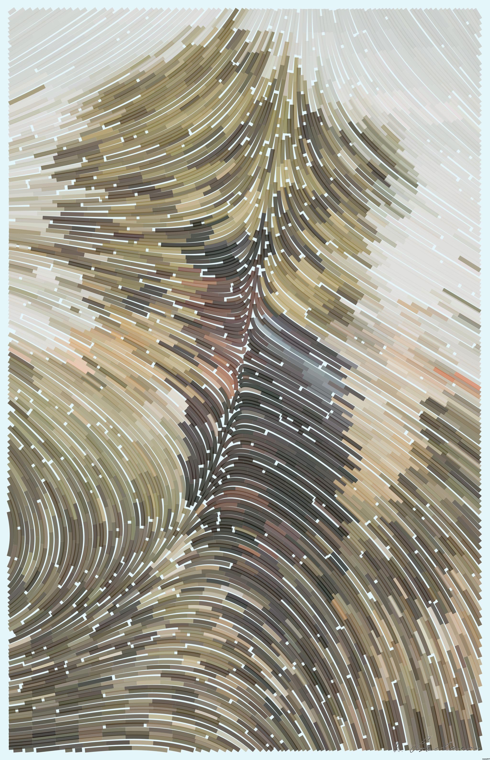 Drawn by bot iacWkfv6SKLk3dGDReexyV; art-flowy; brown horse on brown grass field during daytime AI Art