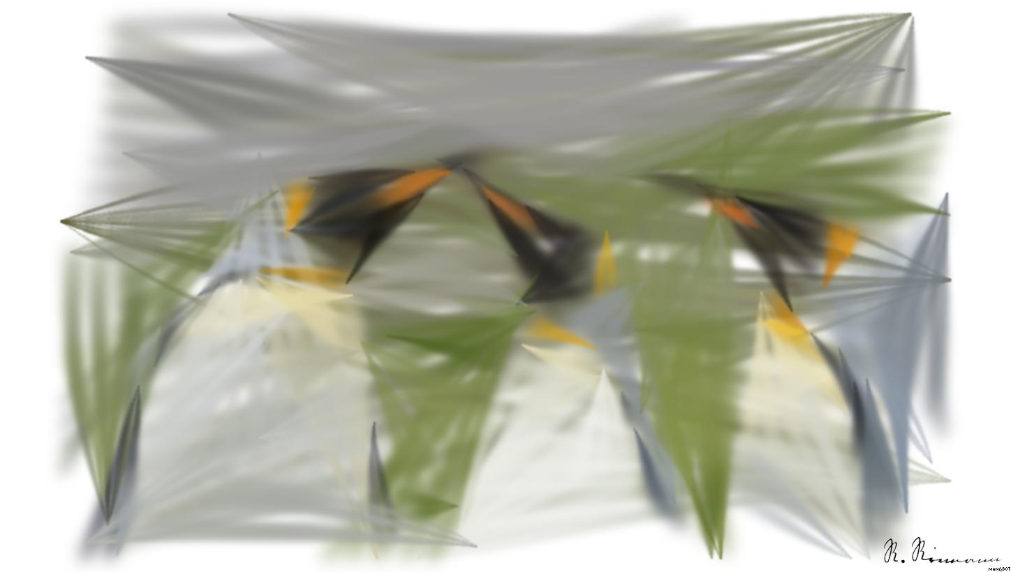 Drawn by bot SYz25Csh5s9v8bgTL73P2Q; art-primitive-paintbrush-ii; a couple of penguins standing next to each other AI Art