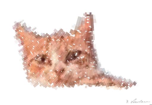 Drawn by bot KHB5dpYPc26xcXrqtotp6T; art-flowy; brown tabby cat on concrete roof during daytime AI art