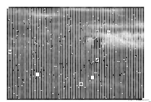 Drawn by bot MUHFu9zmC2NRwP6nsnAABM; art-amaze; Monochrome photo of a pigeon resting on a grassy lawn in Šibenik, Croatia. AI art